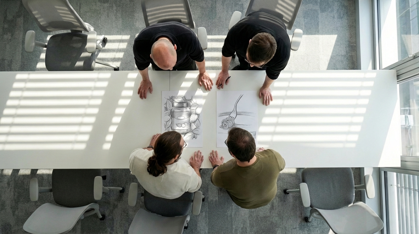 L'équipe créative Mediavantage en réunion